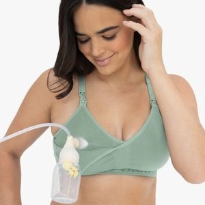 🆕️🤰Kindred Bravely Pumping and Nursing Sports Bra, size Medium in Cactus